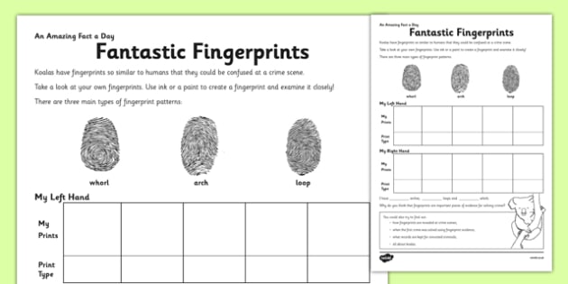 downloadable fingerprint chart printable