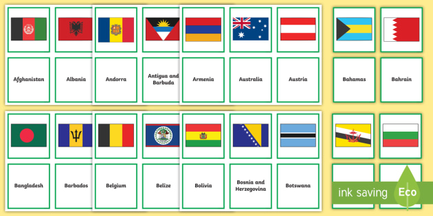 Flag Matching Game Country Flags Countries Game (Instant Download) 