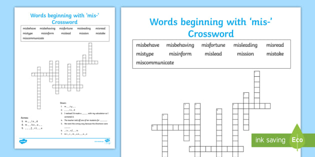 Beginning Crossword Beginning Crossword