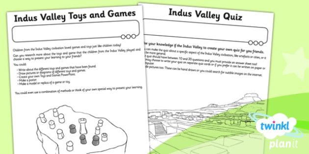 History: The Indus Valley UKS2 Unit Home Learning Tasks