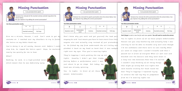 punctuating direct speech ks2 bbc