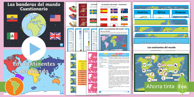 Banderas del mundo con nombre - Twinkl wiki - Twinkl