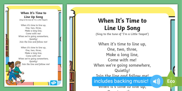 Line　It's　Song　Twinkl　(teacher　made)　When　to　Time　Up