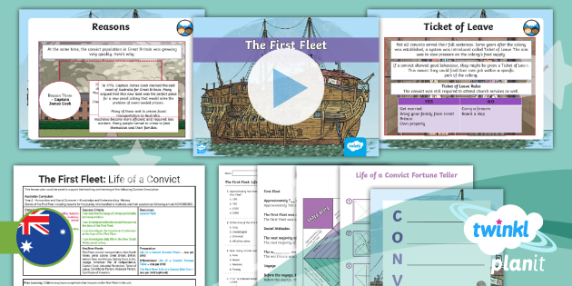 Year 4 HASS History The First Fleet Lesson 5 (teacher made)