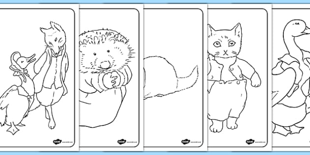 Beatrix Potter Coloring Pages (Teacher-Made)