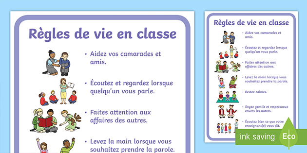 Poster Les Regles De Vie En Classe Teacher Made