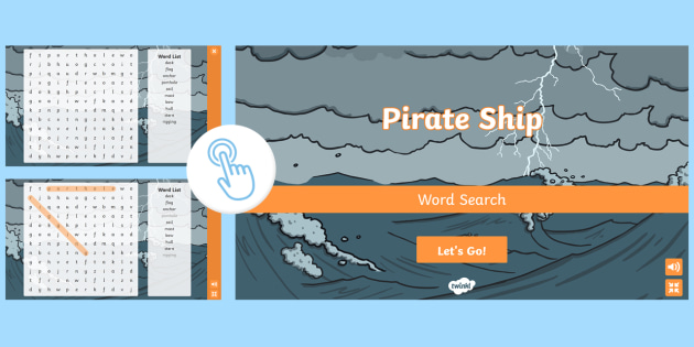 Pirate Ship Interactive Word Search Teacher Made
