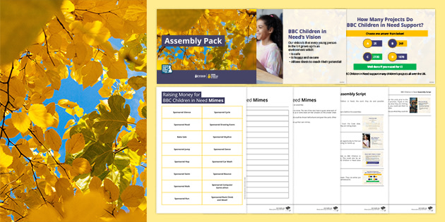 FREE! - BBC Children in Need - Assembly Pack - Fundraising Ideas