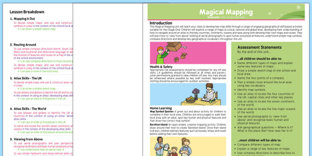 FREE! - Geography: Magical Mapping Year 2 Planning Overview