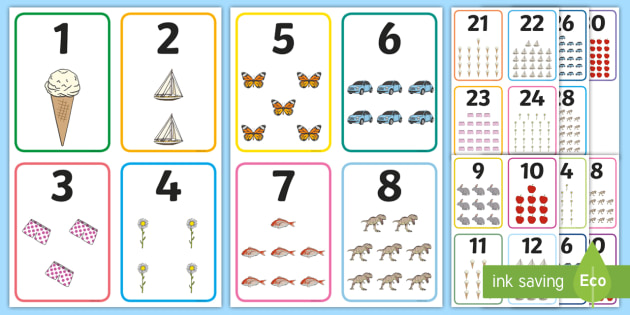 Printable 0 30 Number Flashcards Instant Download 