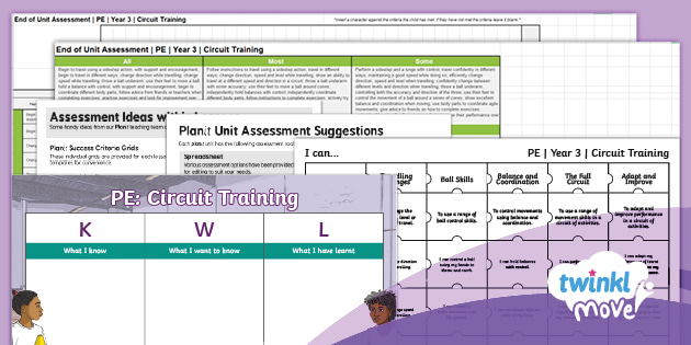 Twinkl Move PE - Y3 Circuit Training Assessment Pack