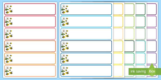 Busy Bee Themed Gratnells Tray Labels - Busy Bee Themed Creative Area ...