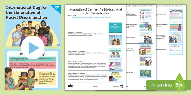 International Day for the Elimination of Racial Discrimination Whole-School