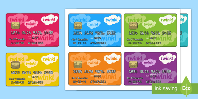 Supermarket Role Play Debit Card Cut-Outs - Supermarket Role Play Pack