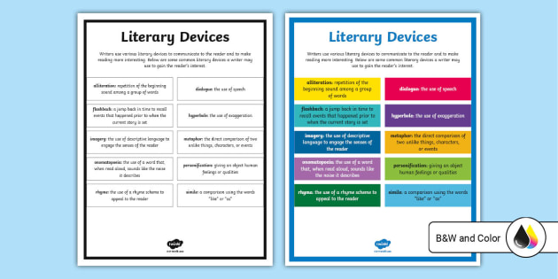 examples of literary techniques