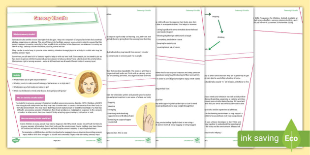 Occupational Therapy Sensory Circuits Adult Guidance