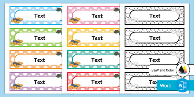 Editable Summer Cubby Labels (teacher made)