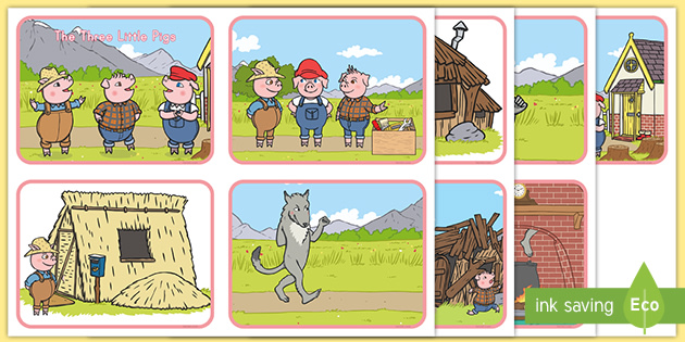 The Three Little Pigs Story Sequencing Cards (teacher made)