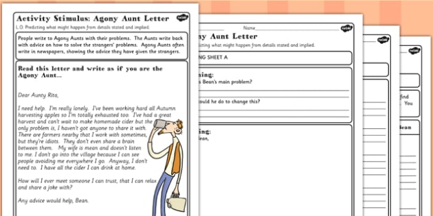 FREE Fantastic Mr Fox Agony Aunt Letter To Bean