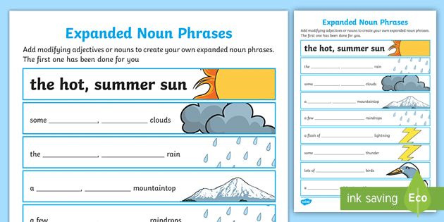 Expanded Noun Phrases Worksheet To Support The Teaching Of Lila And The 