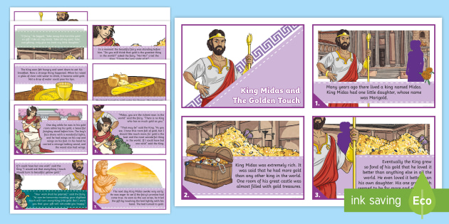 The Golden Touch Of Midas - Illustrated Moral Story For Children