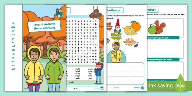 Level 6 Autumn Themed Home Learning Booklet 1 (teacher made)