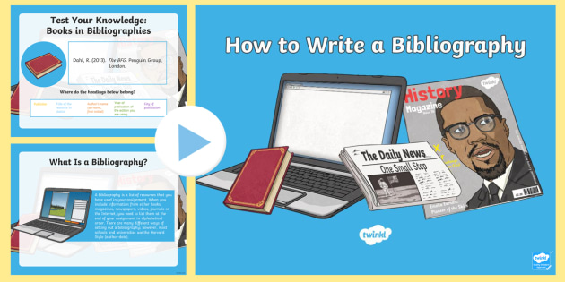 how to write a bibliography for a powerpoint presentation