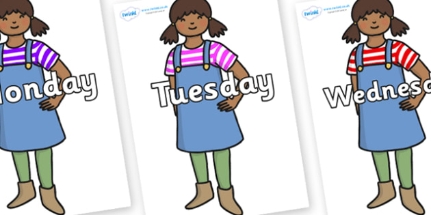 Days of the Week on Enormous Turnip Girl