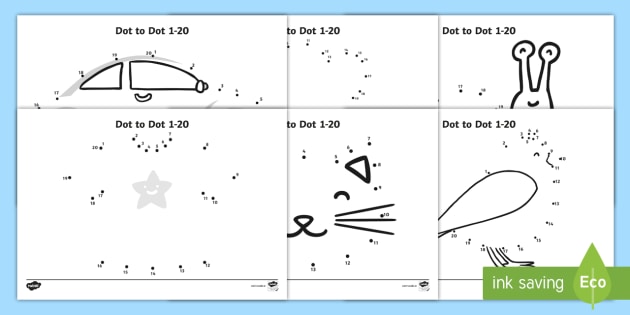 Dot To Dot With Numbers 1 Worksheet Teacher Made