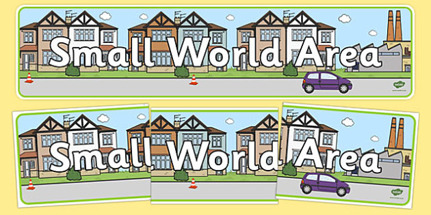 Free Small World Area Sign Teacher Made