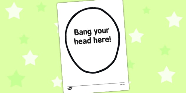 👉 Bang Your Head Here Funny Staff Room Sign - Twinkl 👉 Bang Your Head Here Funny Staff Room Sign - Twinkl
