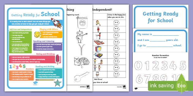 School Readiness Pack 1 Teacher Made