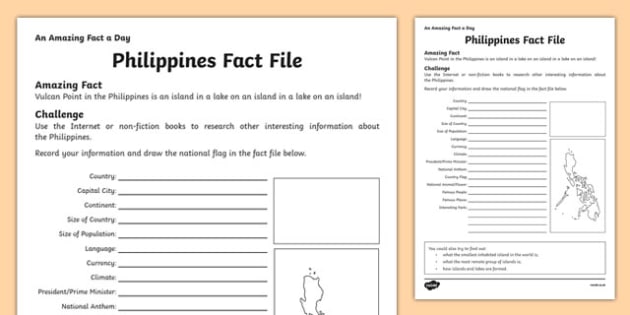 philippines fact file worksheet worksheet worksheet