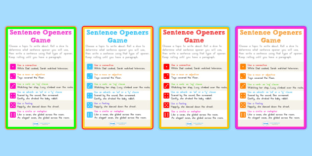 sentence-openers-word-mat-literacy-lessons-english-writing-skills