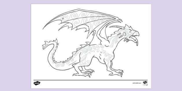 ice dragon coloring pages