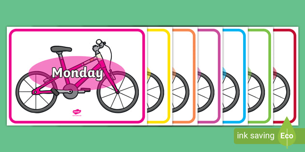 Days of the Week on Bikes