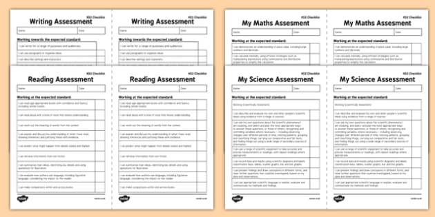 Ks2 Exemplifications I Can Statements Checklist Pack