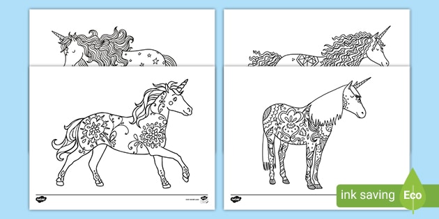 unicorn mindfulness coloring sheets for kids teacher made