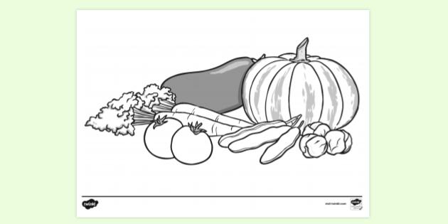 FREE! - Seasonal Produce Colouring Sheet | Colouring Sheets