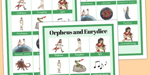 Orpheus And Eurydice Vocabulary Mat (teacher Made)