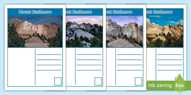 FREE! - Mount Rushmore Postcards (Teacher-Made)
