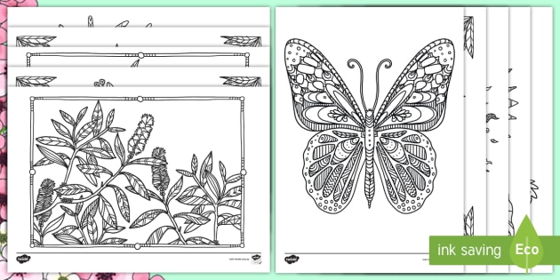 spring mindfulness colouring pages teacher made