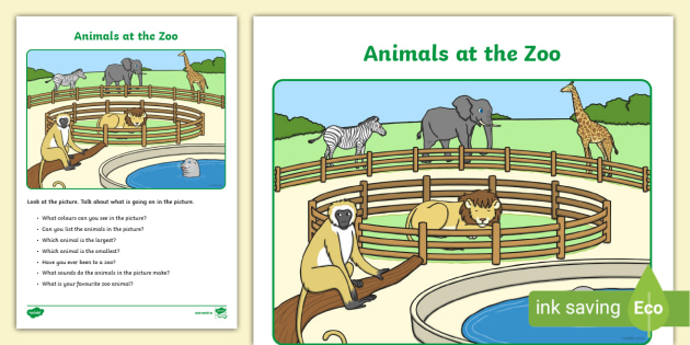 Animals at the Zoo Oral Language Activity (teacher made)