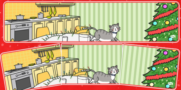 Christmas Cat Themed Editable Display Banner Teacher Made