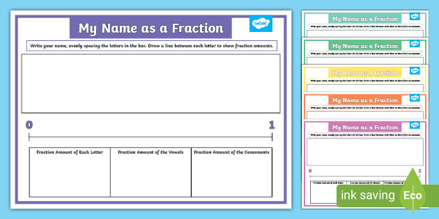 my-name-as-a-fraction-teacher-made