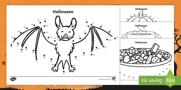 Feuille D Activites Points A Relier Sur Le Theme D Halloween