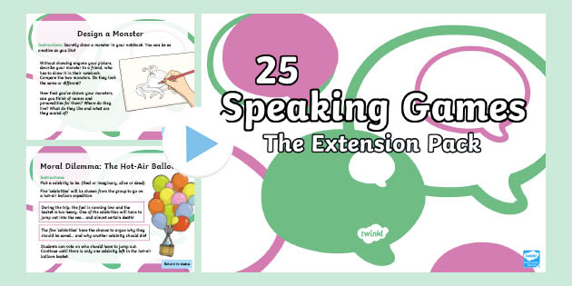 25 Fun Speaking Activities for ESL Pack | Speaking Practice
