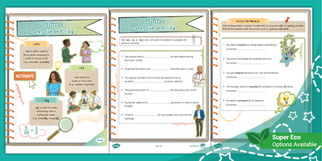 Year 6 Prefixes and Suffixes Parent Guide and Activity Ideas - Twinkl ...