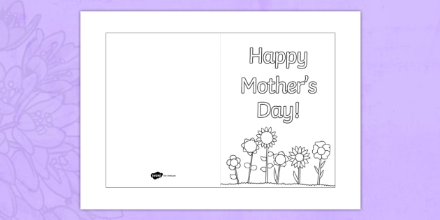 Mother s Day Card Templates teacher Made 