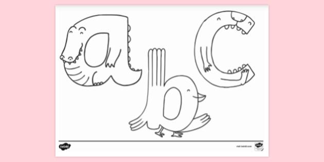 Free Colouring Alphabet Sheet For Toddlers Eylf Parents